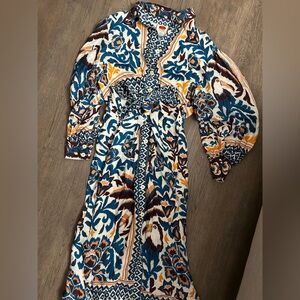 Farm rio  Long Sleeve Maxi Dress